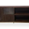 TV Board 180cm 'Marvello' Mango mahagoni & Metall goldfarbig hängend oder stehend