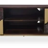 TV Board 150cm 'Marvello' Mango mahagoni & Metall goldfarbig hängend oder stehend