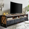 TV Board 198cm 'Montreux' Akazie & Metall schwarz