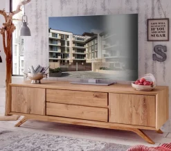 TV Board 180cm 'San Diego' Wildeiche geölt massiv