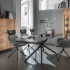 TV Board 200cm Wildeiche geölt 'Amalfi' verschiedene Ausführungen mit Glasplatte Metallgestell schwarz