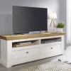 TV Board 169cm "Zürich" Kiefer massiv weiß WZ-0133