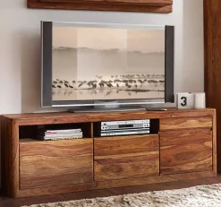 TV Board eine Türe 2 Schubkästen 180x60cm "Indian Sunset" Sheesham