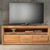 TV Board inkl. Beleuchtung 163x63cm "Trondheim" Akazie massiv