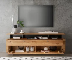 TV Board mit Aufsatz 179x63cm "Savona" Wildeiche geölt
