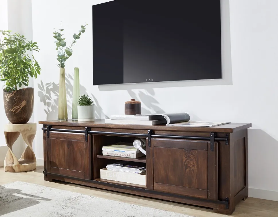 TV Board 160x50cm 'Bayamo' Mango & Eisen