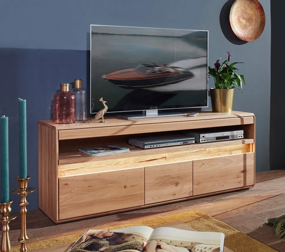TV Board 165x63cm "Berlin" Wildeiche geölt WZ-0303