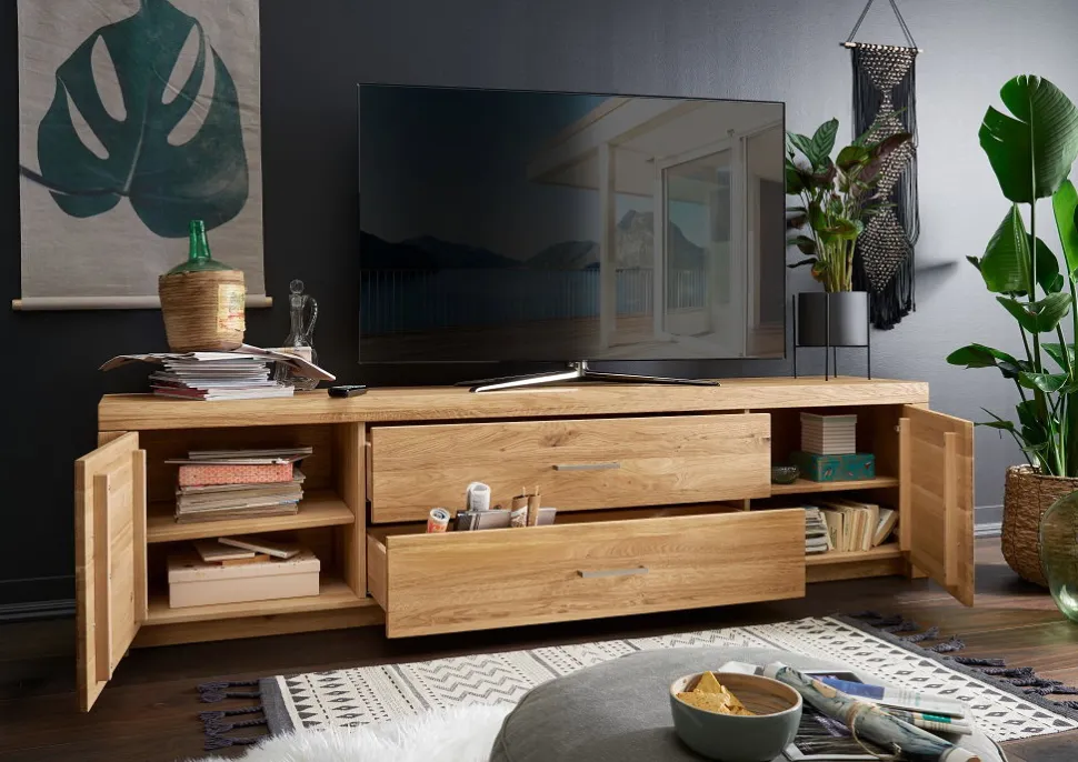 TV Board 223x56cm "Dover" Wildeiche geölt WZ-0169