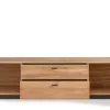 TV Board 165x42cm "Glasgow" Wildeiche & Metall schwarz