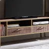 TV Board 160x57cm "Golden Line" braun & gold