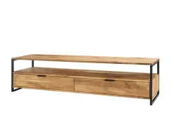 TV Board 160x46cm 'Lissabon' Wildeiche Stahl schwarz