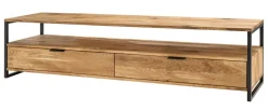 TV Board 160x46cm 'Lissabon' Wildeiche Stahl schwarz