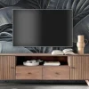 TV Board 180x57cm "Lugano" Kernbuche massiv Tabak geölt