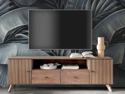 TV Board 180x57cm "Lugano" Kernbuche massiv Tabak geölt