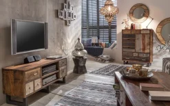 TV Board 120x60cm 'Metro' Altholz & Eisen