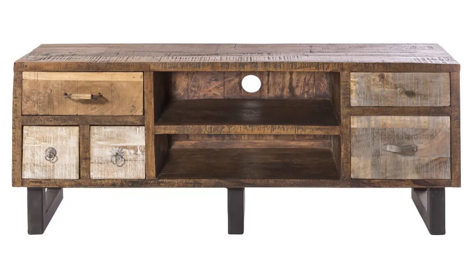 TV Board 134x55cm 'Metro' Altholz & Eisen