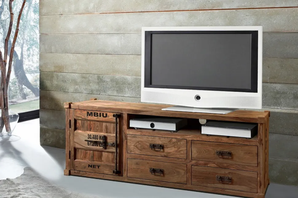 TV Board 178x65cm 'Portland' Sheesham gebeizt