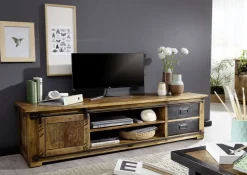 TV Board 200x50cm 'Railroad' Mango & Eisen
