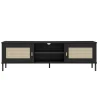 TV Board 158x47cm 'Seattle' Kiefer massiv schwarz