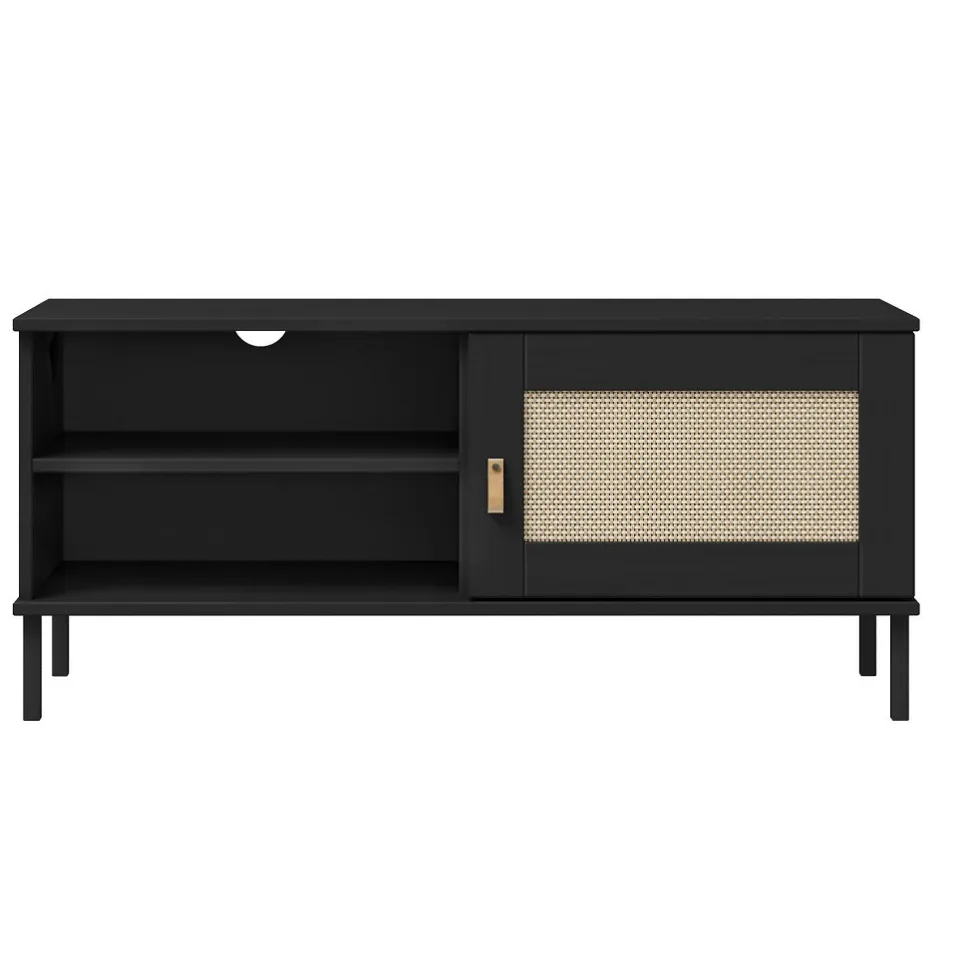TV Board 105x47cm 'Seattle' Kiefer massiv schwarz