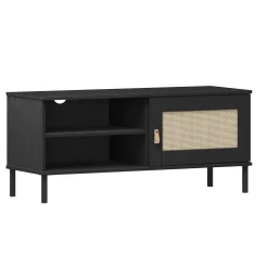 TV Board 105x47cm 'Seattle' Kiefer massiv schwarz