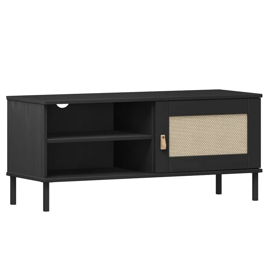 TV Board 105x47cm 'Seattle' Kiefer massiv schwarz