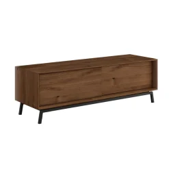 TV Element 200x50cm 'Dubai' Wildeiche Tabacco 2 Türen 1x Holz / 1x Glas