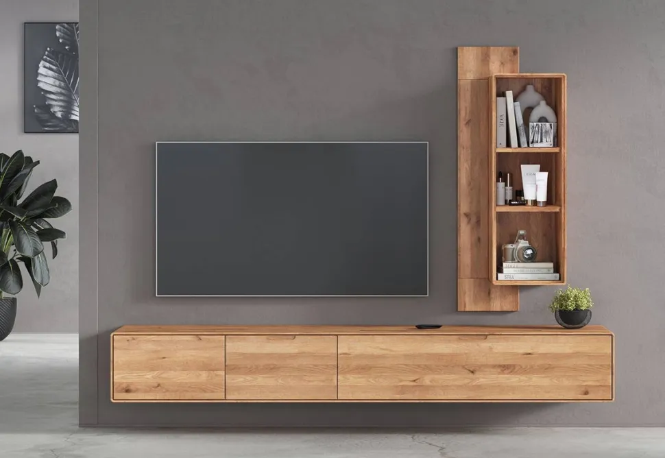 TV Kombination II 220cm "Kent" Wildeiche massiv
