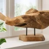 Unikat Deko-Objekt 50cm "Fisch" Teak natur