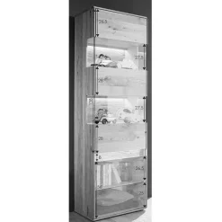 Vitrine links 63x207cm "Berlin" Kernbuche geölt