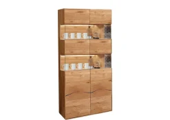 Vitrine 100x202cm "Belfast" Wildeiche massiv