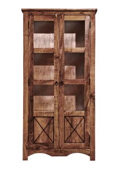 Vitrine 90x180cm "Cordoba"' Akazie massiv lackiert