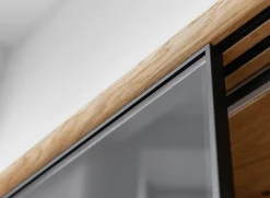 Vitrine 100x200cm 'Jannik' Wildeiche massiv