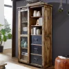 Vitrine 100x175cm 'Railroad' Mango Holz & Eisen