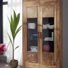 Vitrine 103x201cm "Rio" Sheesham massiv