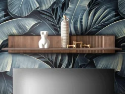 Wandboard 140cm "Lugano" Kernbuche massiv Tabak geölt