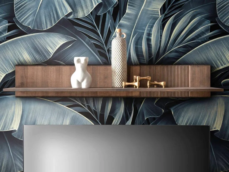 Wandboard 140cm "Lugano" Kernbuche massiv Tabak geölt