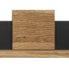 Wandboard mit Glas 140cm 'Boston ' Wildeiche geölt & Glas anthrazit