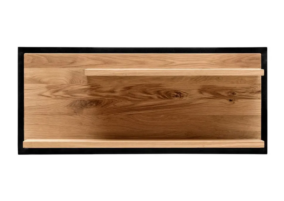 Wandboard 80x35cm "Dublin" Wildeiche & Eisen schwarz