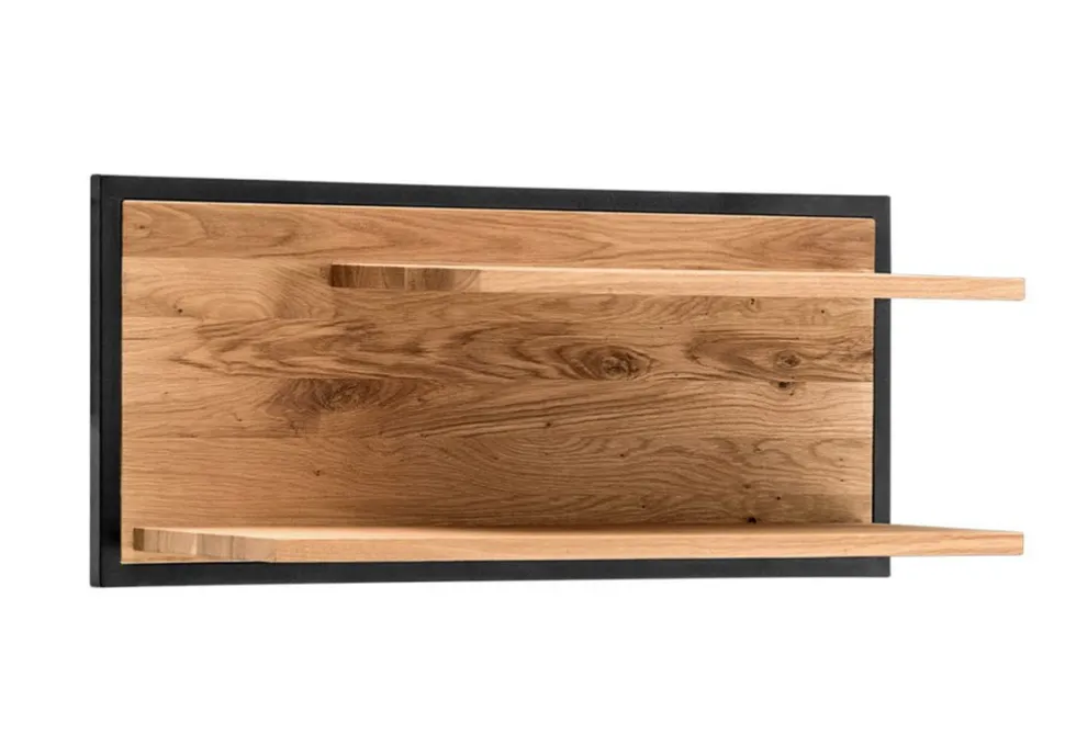 Wandboard 80x35cm "Dublin" Wildeiche & Eisen schwarz