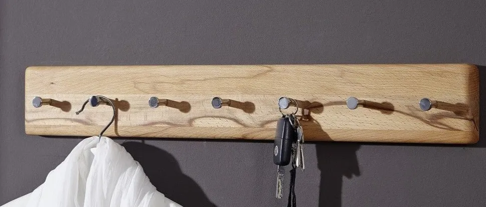 Wandgarderobe 70cm 'Bayreuth' Kernbuche massiv