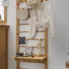Wandgarderobe mit Haken und Ablage 'Jana' Kiefer laugenfarbig