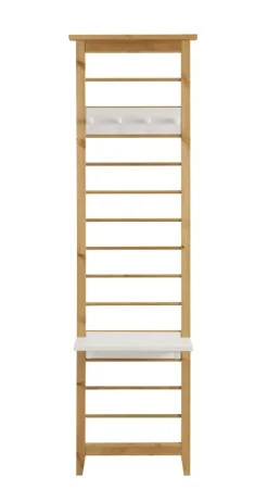 Wandgarderobe mit Haken und Ablage 'Jana' Kiefer laugenfarbig & weiß