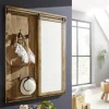 Wandgarderobe mit Spiegel 105x140cm 'Railroad' Mango & Eisen