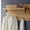 Wandgarderobe 100x50cm 'Bayreuth' Kernbuche massiv