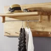 Wandgarderobe 100x50cm 'Bayreuth' Wildeiche massiv
