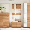 Wandgarderobe 80x50cm "Kent" Wildeiche massiv