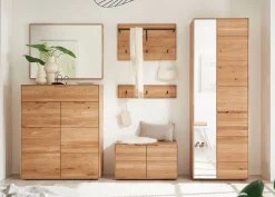 Wandgarderobe 80x50cm "Kent" Wildeiche massiv