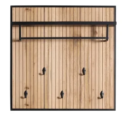 Wandgarderobe 88x88cm 'Namibia' Eiche & Mango schwarz
