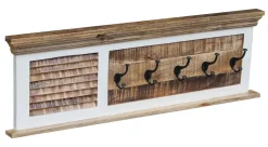 Wandgarderobe 120x40cm 'Nizza' Mango weiß natur